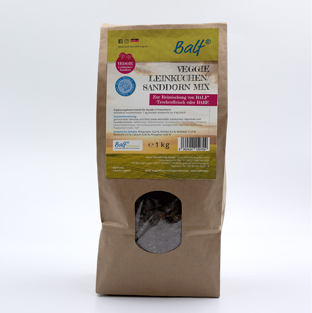 BALF® Tiernahrung | Vegetarischer Mix mit Leinkuchen/Sanddorn – BALF ...