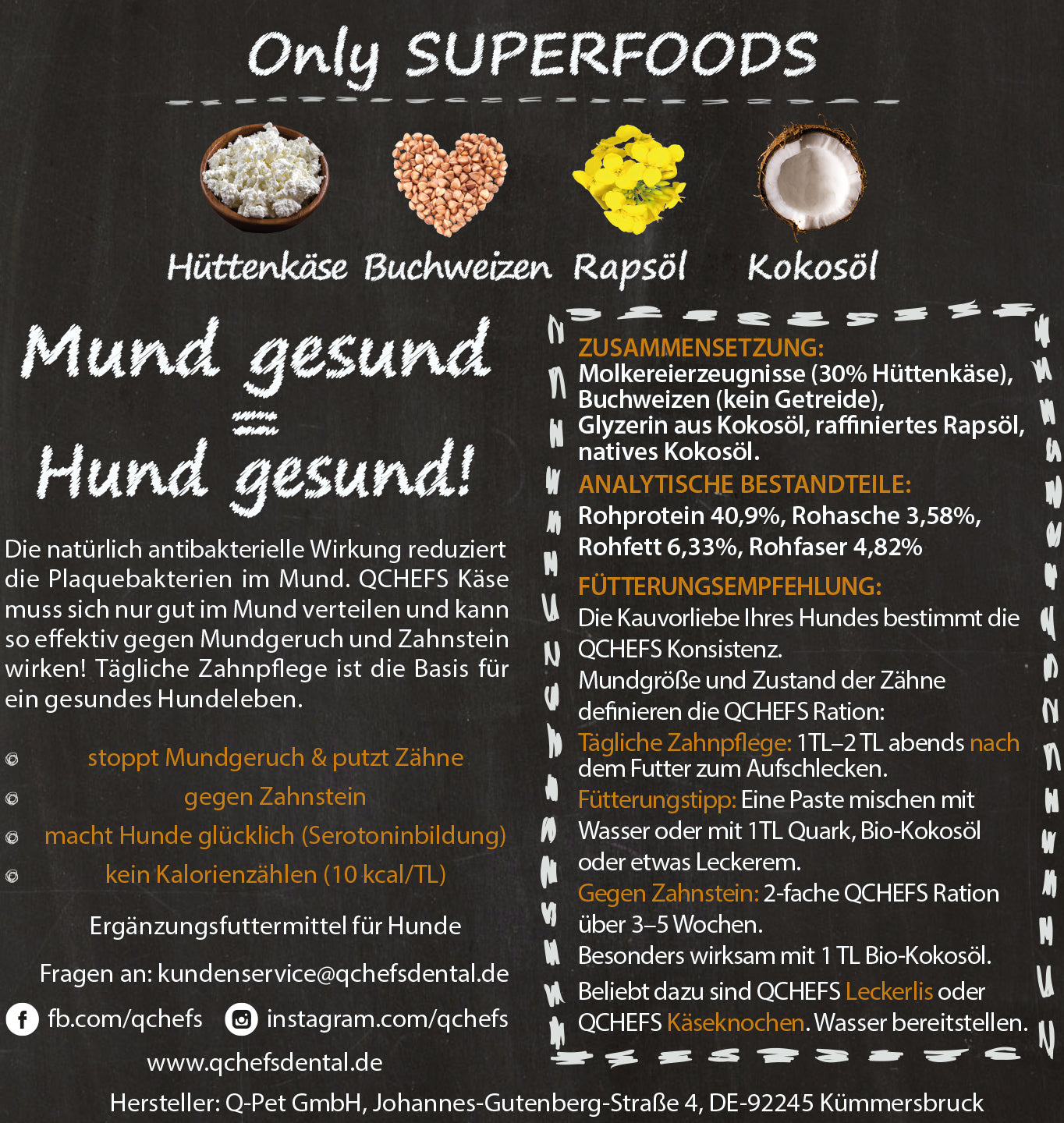 QCHEFS Zahnputzflocken