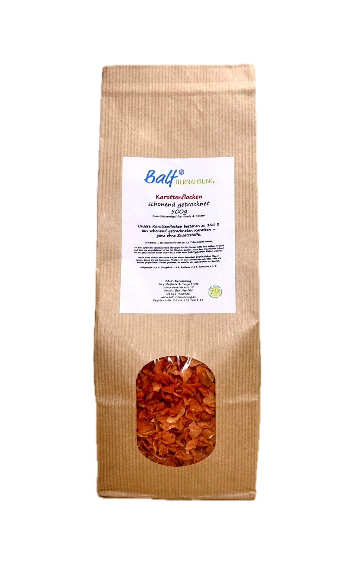 Karottenflocken, getrocknet
